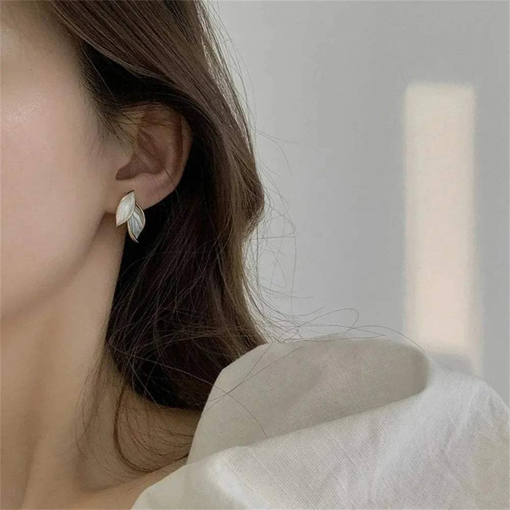 Pendientes forma de hoja