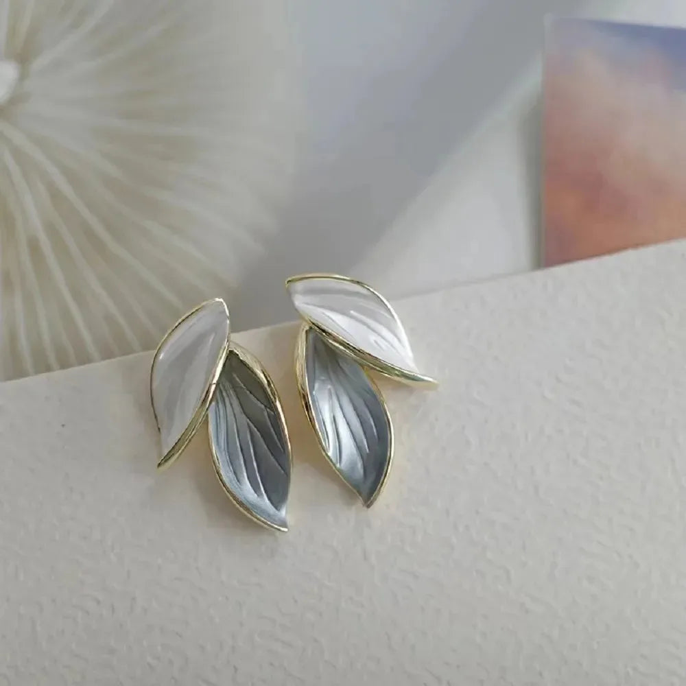 Pendientes forma de hoja