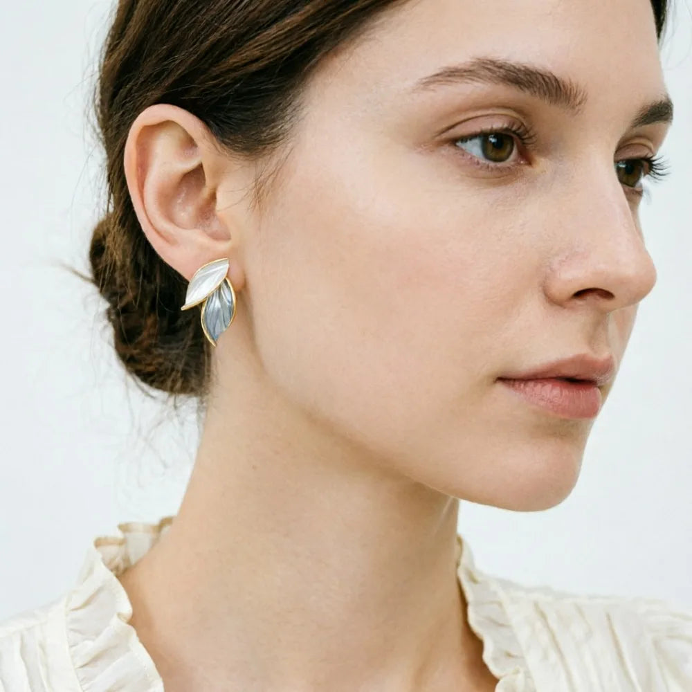 Pendientes forma de hoja