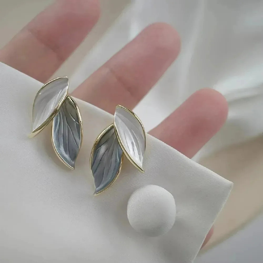 Pendientes forma de hoja