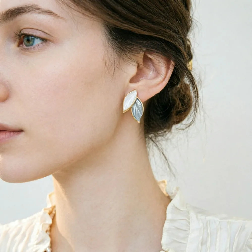 Pendientes forma de hoja